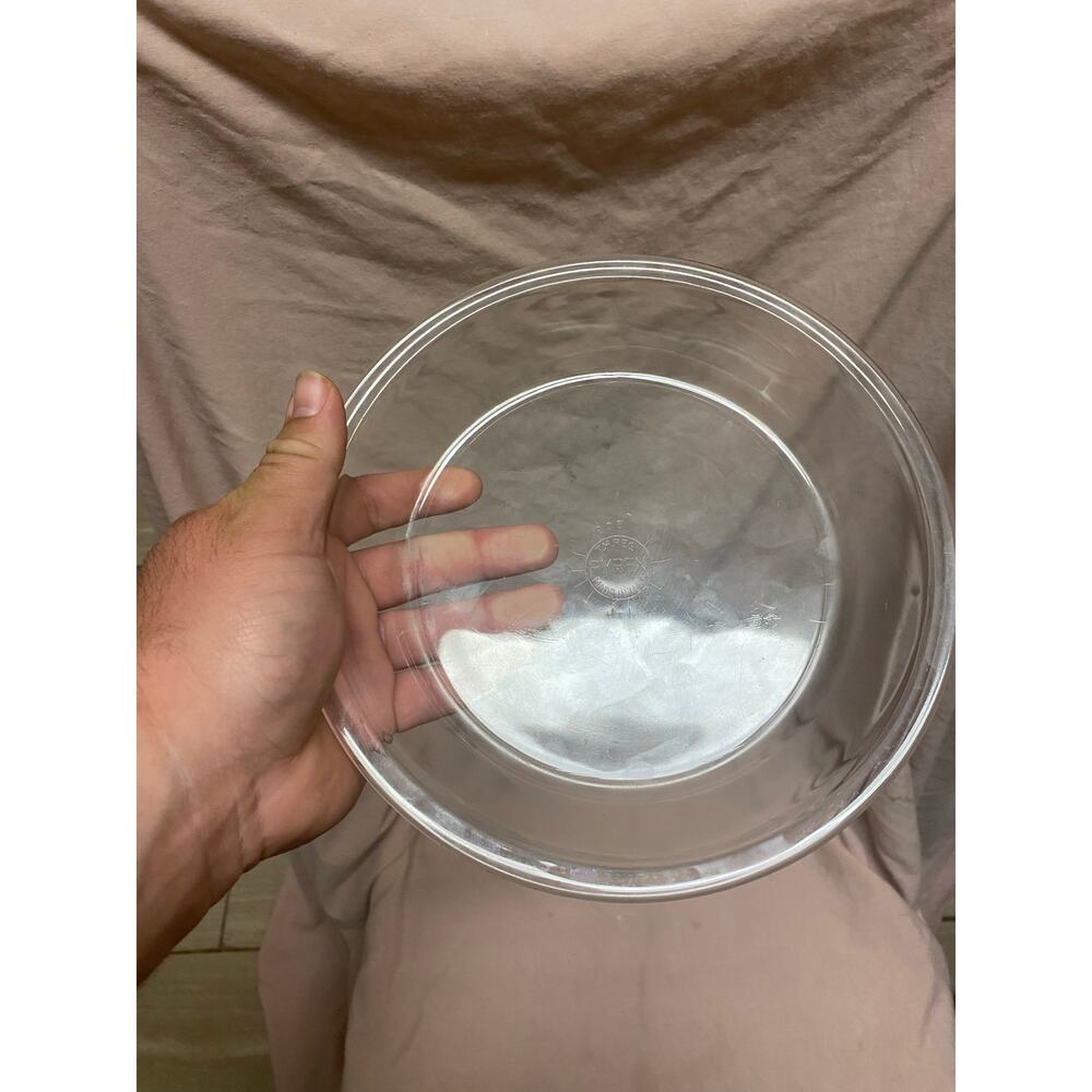 Vintage Pyrex 208 7-1/2" Clear Glass Pie Plate, Made in USA